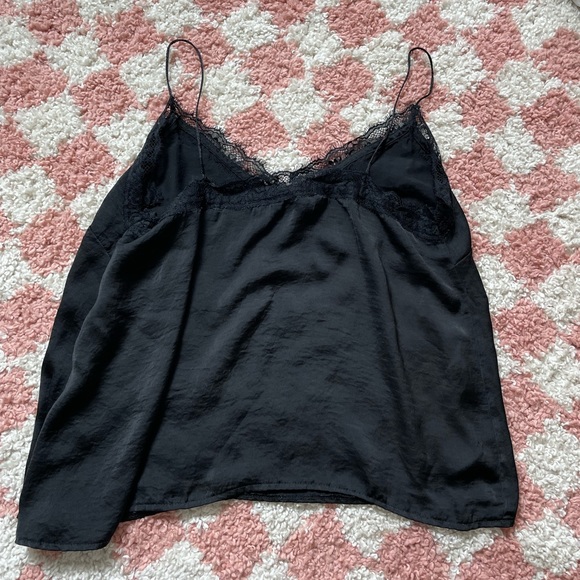 Flowy black lace top fits XS-M - Picture 4 of 5